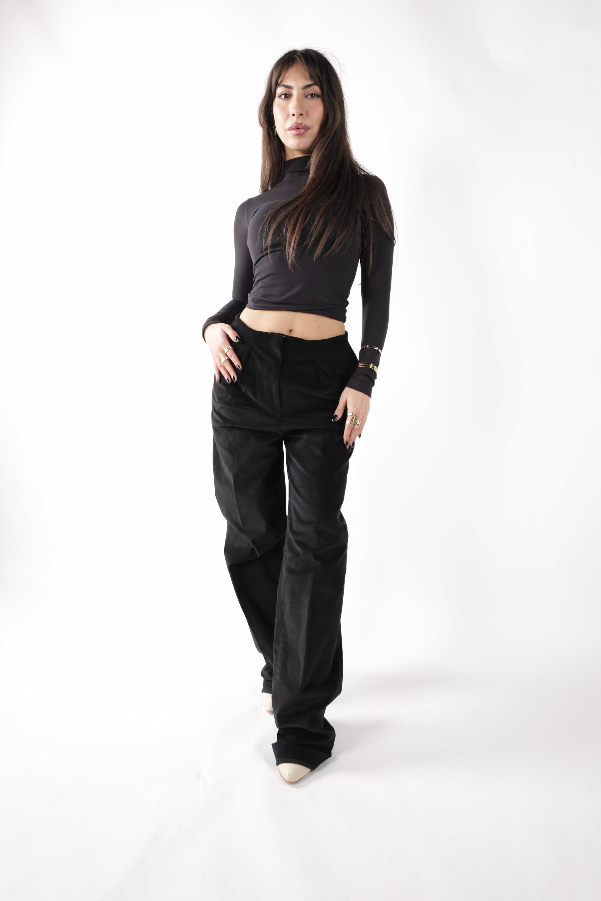 Ladies’ Glamour Black Trousers